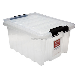 Ящик с крышкой Roxbox, 50 х 39 х 25 см, 36 л, прозрачный