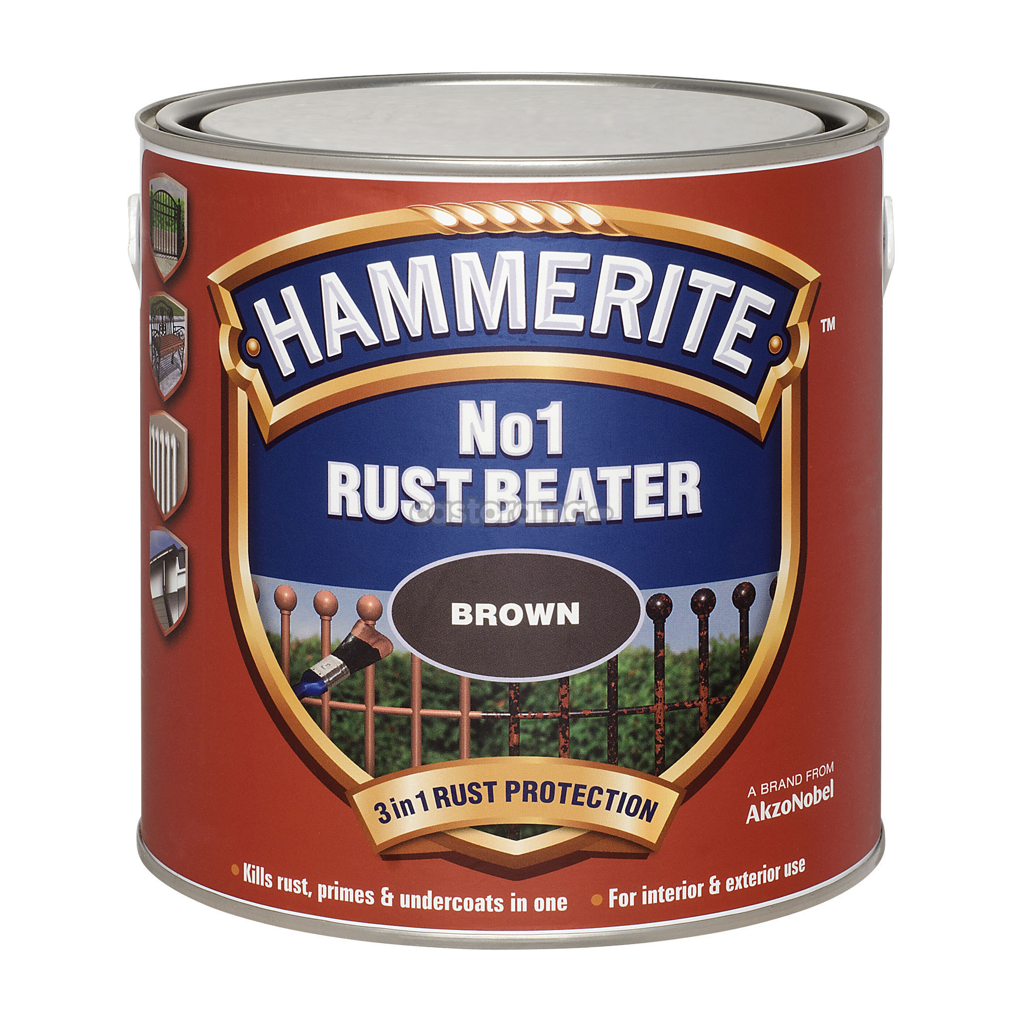 Hammerite rust beater грунт антикоррозийный коричневый для черных металлов