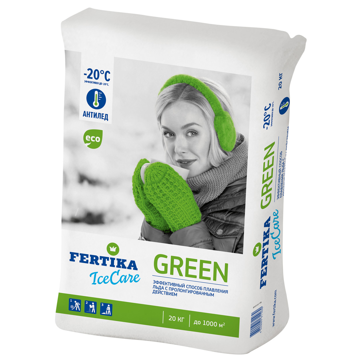 Противогололедный реагент  Green Icecare 20 кг купите по низкой .