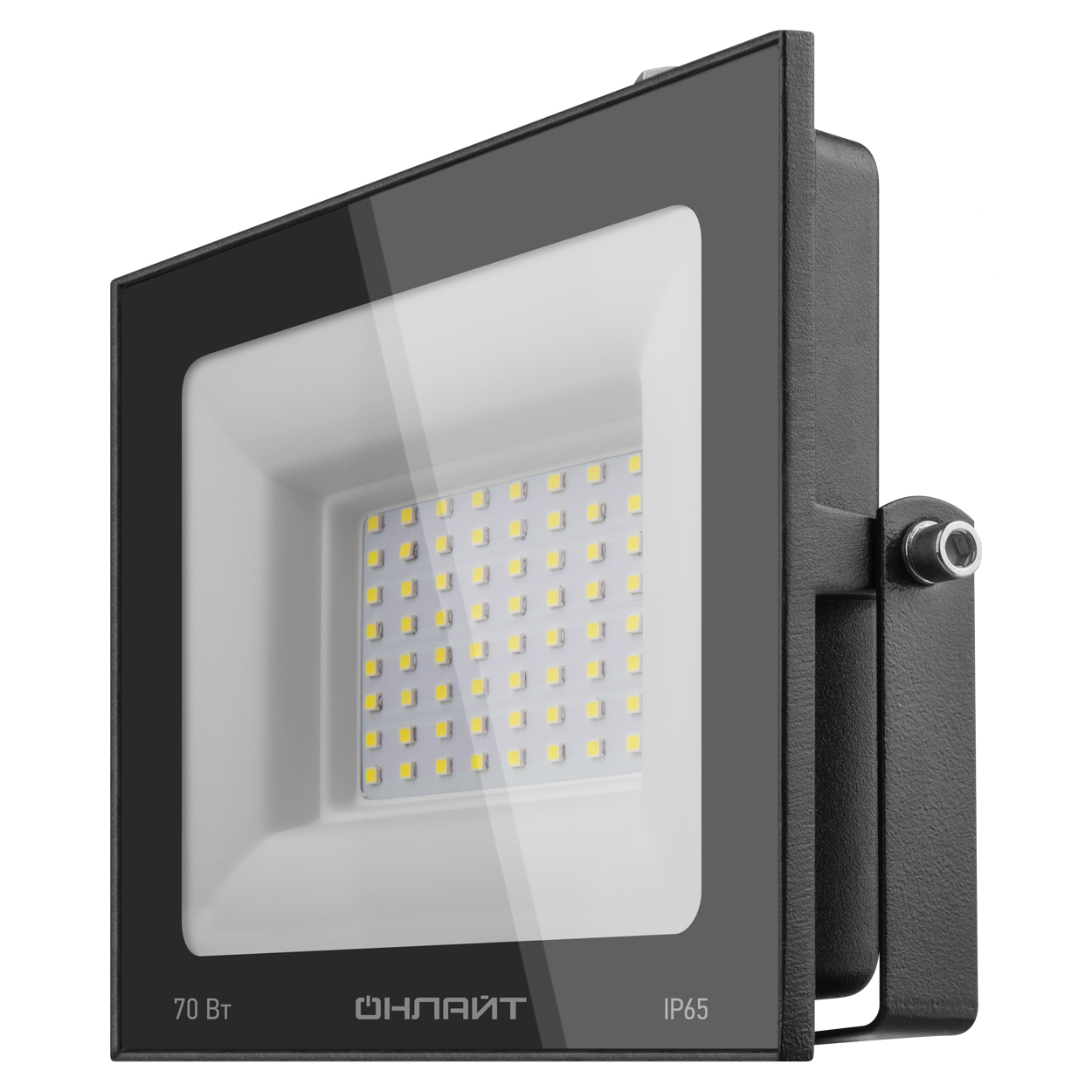 LED-прожектор Онлайт 6000К 70 Вт IP65, черный купите по низкой цене в .