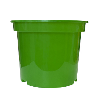Горшок пластиковый для рассады литьевой  h-13 см 2л d-17 см  зеленый