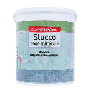 Покрытие декоративное L'Impression Stucco base minérale 150-120, натуральный мрамор, 4 кг