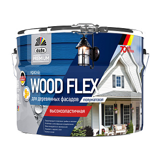 Краска для деревянных фасадов Dufa Wood Flex, белая, 9 л