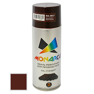 Эмаль аэрозольная для профнастила East Brand Monarca RAL8017, шоколадно-коричневая, 520 мл