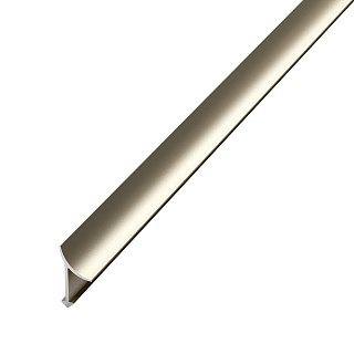Профиль для плитки алюминиевый универсальный ЛУКА, 2700 х 10 х 20 мм, шампань