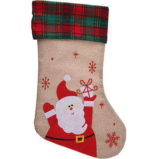 Рождественский носок 42 см разноцветный