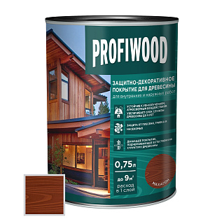Защитно-декоративное покрытие для древесины PROFIWOOD махагон 0.7 кг