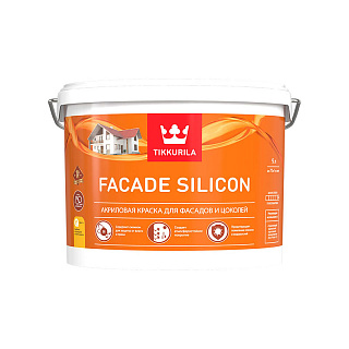 Краска фасадная Tikkurila Facade Silicon, белая, 9 л