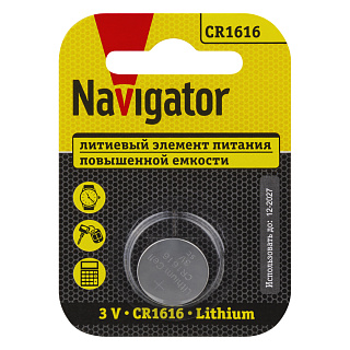 Батарейка NAVIGATOR CR1616 1шт