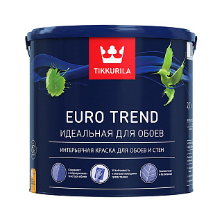 Краска для обоев и стен Tikkurila Euro Trend, база под колеровку, 2,7 л