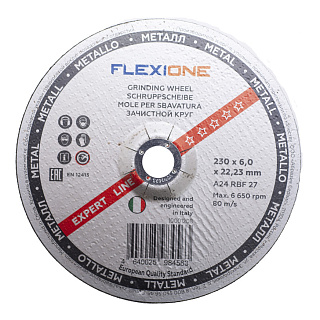 Круг зачистной по металлу и нержавеющей стали Flexione 230 х 6 х 22,23 мм