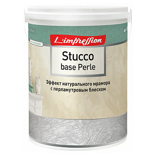 Покрытие с эффектом перламутрового мрамора stucco base perle, 4 кг