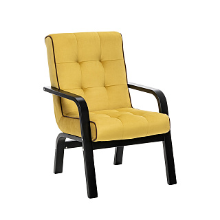 Кресло leset модена 660x800x960 венге/желтый/коричневый