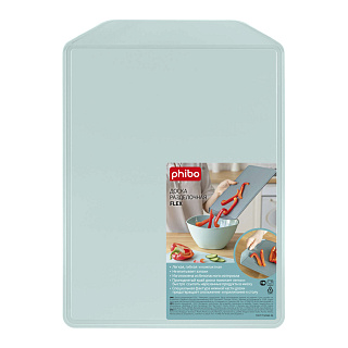 Кухонная разделочная доска Бытпласт, пластик, 21,5 х 30 см, голубая
