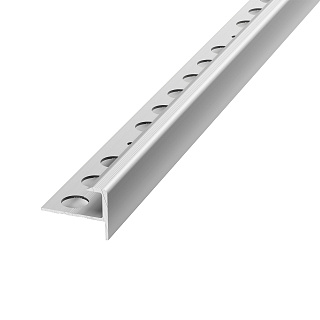 Профиль для плитки алюминиевый угловой ЛУКА, 2700 х 20 х 26 мм, серебристый