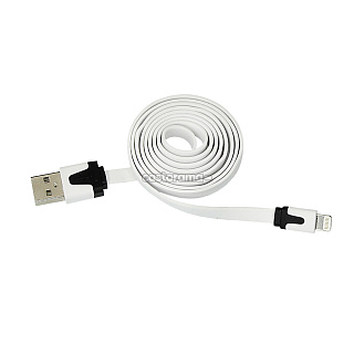 Кабель USB/Lightning плоский 1 м, белый