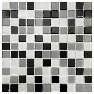 Мозаика Natural, 30 х 30 х 0,4 см, черно-белая