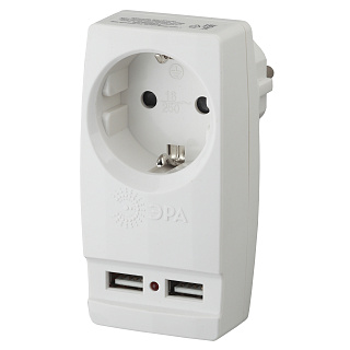 Адаптер питания Эра 2 USB 2100 mA