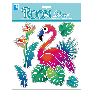 Наклейка Room Decor Фламинго в тропиках 25 х 25 см