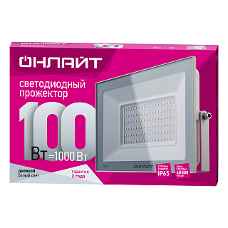 Прожектор ОНЛАЙТ 100Вт 6000K IP65 LED белый