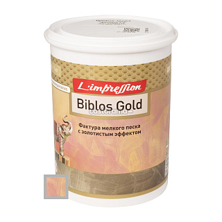Покрытие декоративное L'Impression Biblos Gold 150-176, песок, золотистое, 1 л
