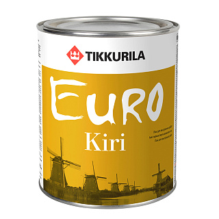 Лак паркетный алкидно-уретановый Tikkurila Euro Kiri EP, полуматовый, 0,9 л