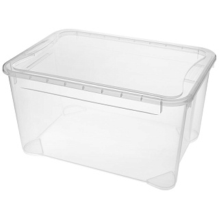 Ящик для хранения Econova Универсал, 55,5 х 39 х 29 см, 49 л, прозрачный