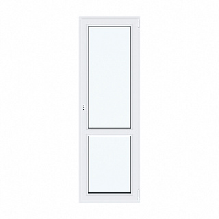 Дверь балконная ПВХ левая 700 х 2100 мм, белая