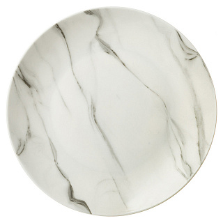 Tарелка Lefard bianco marble 20,5 см десертная фарфор