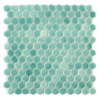 Мозаика Natural STP-GN008-HEX, 29 х 29 х 0,45 см, бирюзовая
