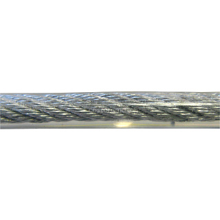 Трос стальной в оболочке ПВХ 2/3 мм, белый цинк, на отрез