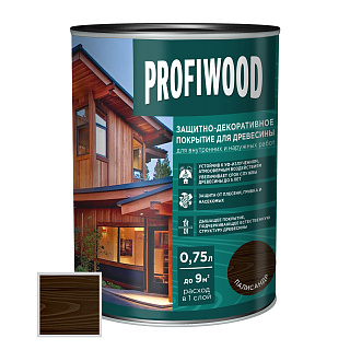 Защитно-декоративное покрытие для древесины PROFIWOOD палисандр 0.7 кг