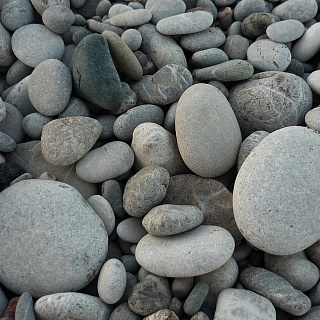Камень декоративный морская галька 60-120 мм, 15 кг