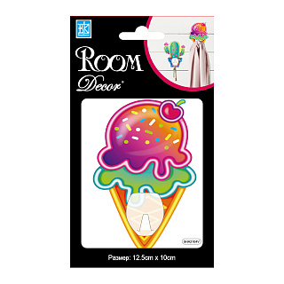 Наклейка-крючок Room Decor Мороженое 10 х 12,5 см