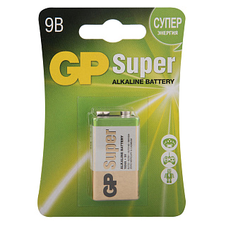 Батарейка алкалиновая GP Super Alkaline крона, 1 шт.