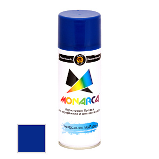 Краска аэрозольная East Brand Monarca 15005, сигнальный синий, 520 мл