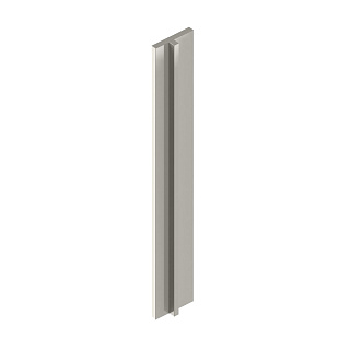 Угловой элемент Аверно 3,6 х 71,6 см, серый перламутровый