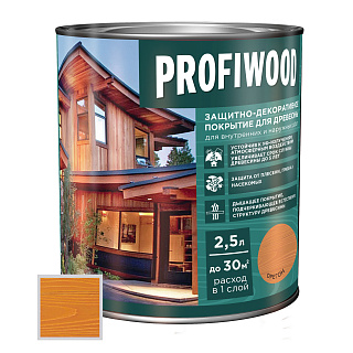 Защитно-декоративное покрытие для древесины PROFIWOOD орегон 2.3 кг