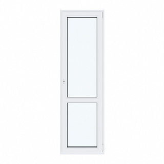 Дверь балконная ПВХ левая 670 х 2180 мм, белая