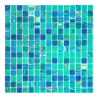 Мозаика Alma Lagoon, 32,7 х 32,7 х 0,4 см, аквамарин