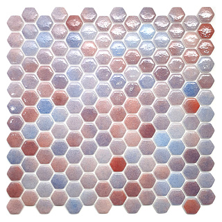 Мозаика Natural STP-RD002-HEX, 29 х 29 х 0,45 см, мультиколор