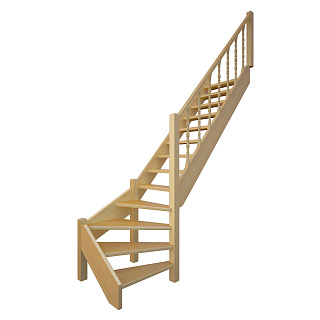 Лестница межэтажная деревянная Лесенка ЛЕС-07-У универсальная