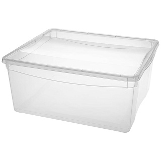 Ящик для хранения Econova Универсал, 40 х 33,5 х 17 см, 18 л, прозрачный