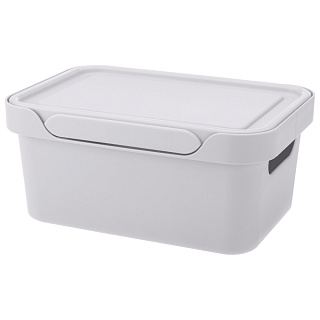 Ящик для хранения Econova Luxe, 27 х 19 х 12 см, 4,6 л, светло-серый