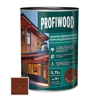 Защитно-декоративное покрытие для древесины PROFIWOOD тик 0.7 кг