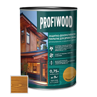 Защитно-декоративное покрытие для древесины PROFIWOOD калужница 0.7 кг