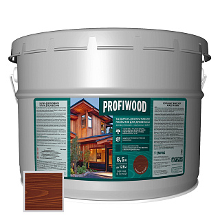 Защитно-декоративное покрытие для древесины PROFIWOOD тик 8 кг