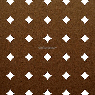Панель перфорированная без отделки АркМастер Абако 103 х 69,5 см, коричневая