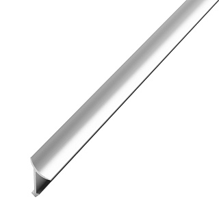 Профиль для плитки алюминиевый универсальный ЛУКА, 2700 х 10 х 20 мм, серебристый