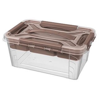 Ящик для хранения Econova Grand Box, 29 х 19 х 14,4 см, 4,2 л, коричневый